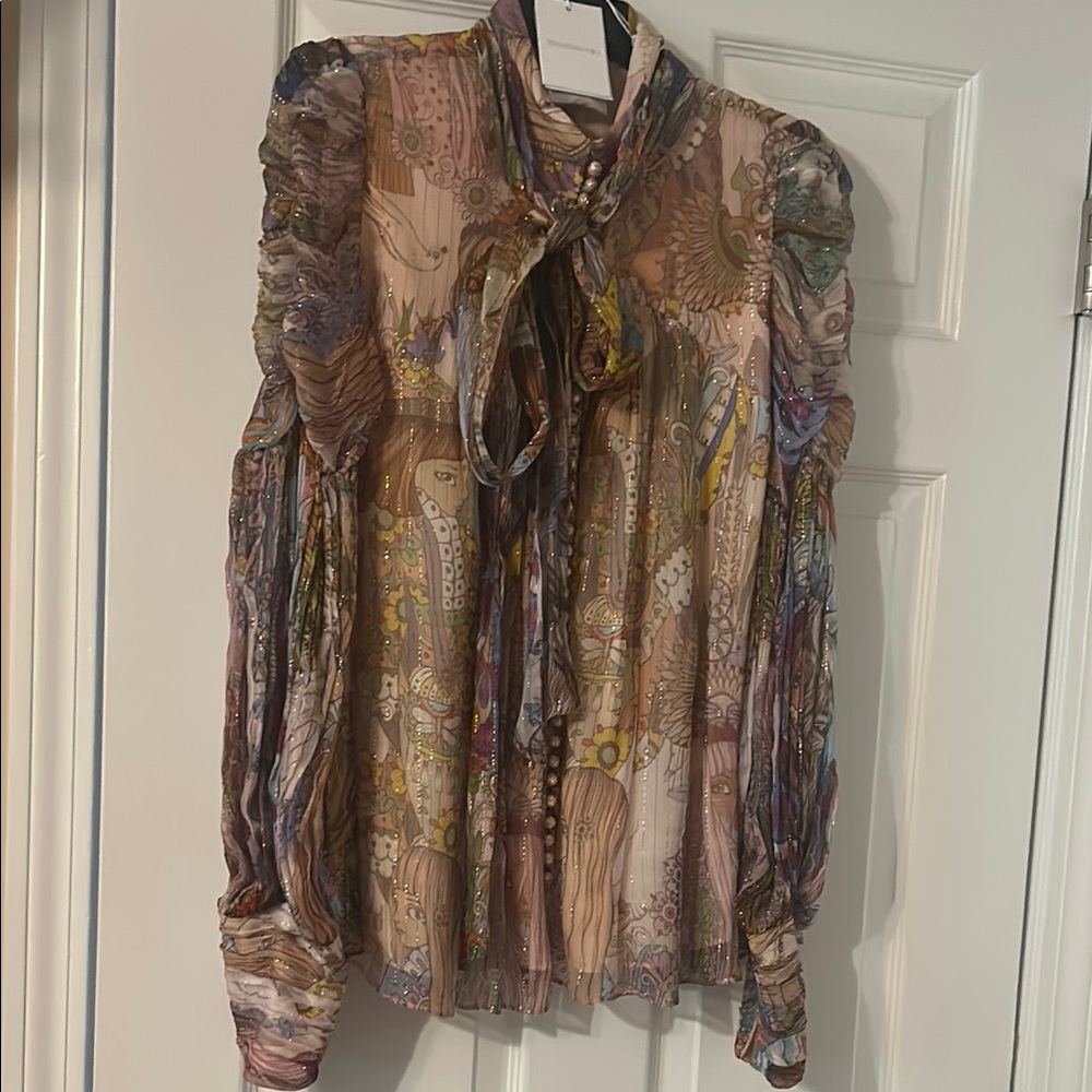 Women's Multicolor Sheer Blouse